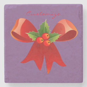 Posavasos De Piedra Hollín_delgado_enrollado de la cinta roja