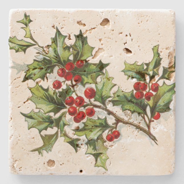 Posavasos De Piedra HollyBerries20150802 (Anverso)