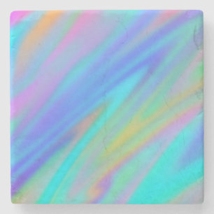 Posavasos De Piedra Holograma lujoso de lujo azul violeta