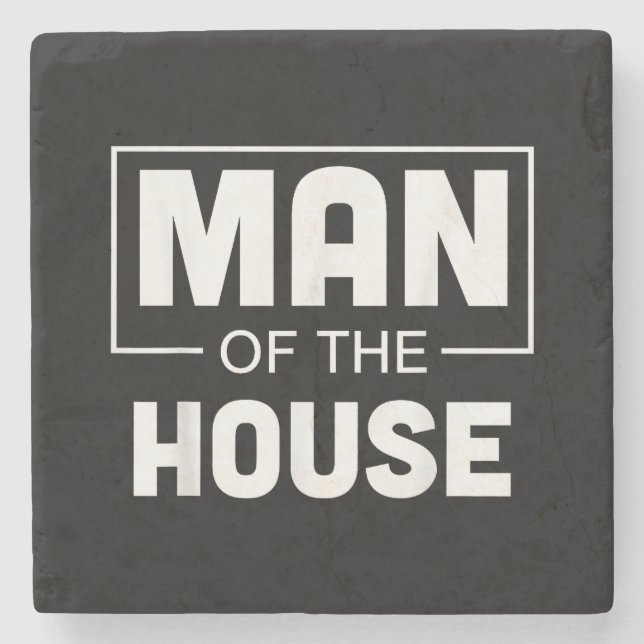 Posavasos De Piedra Hombre De La Casa (Anverso)