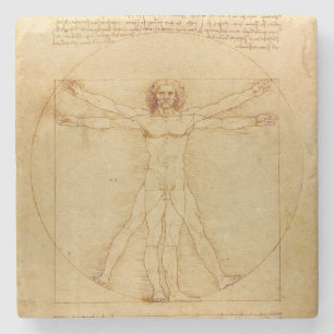 Posavasos De Piedra Hombre de Vitruvian de da Vinci