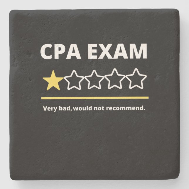 Posavasos De Piedra Hombres contables divertidos del examen CPA dan un (Anverso)