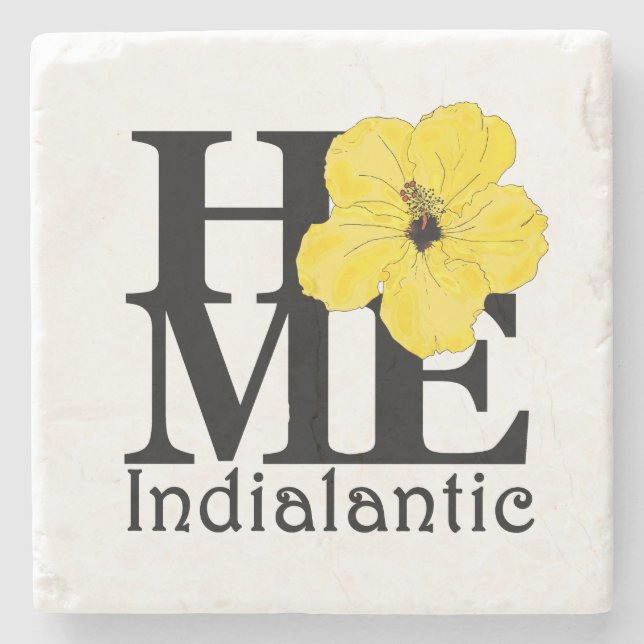 Posavasos De Piedra HOMBRES Hindalánico Amarillo Hibiscus (Anverso)