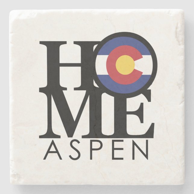 Posavasos De Piedra HOME Aspen CO (Anverso)