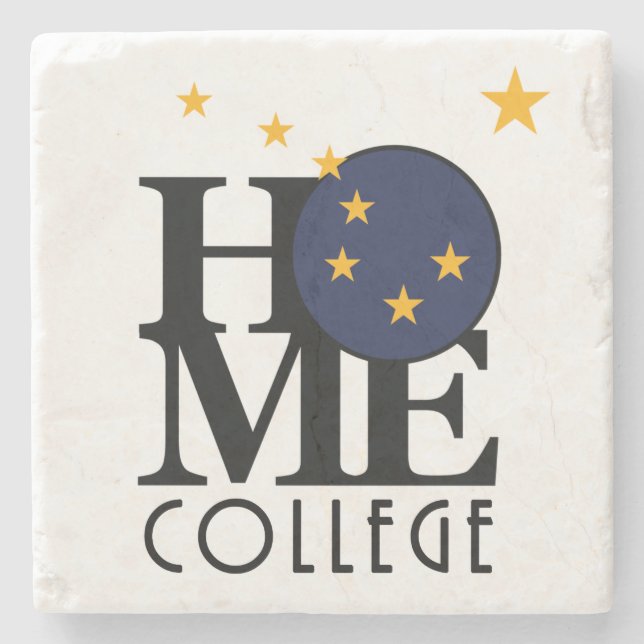 Posavasos De Piedra HOME College Alaska (Anverso)