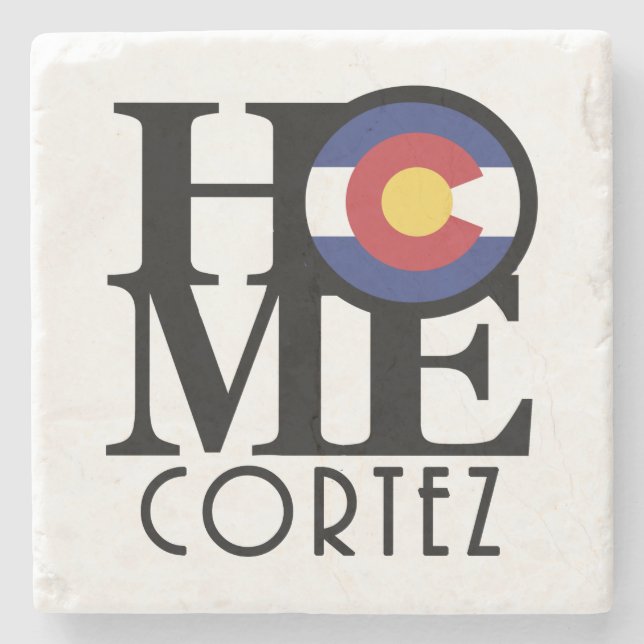 Posavasos De Piedra HOME Cortez Colorado (Anverso)
