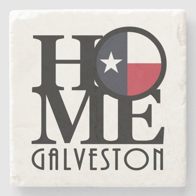 Posavasos De Piedra HOME Galveston Texas (Anverso)
