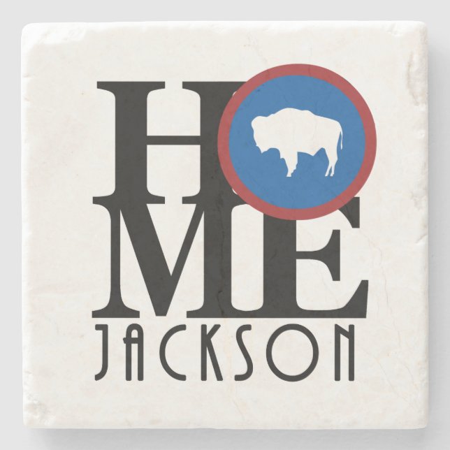 Posavasos De Piedra HOME Jackson WY (Anverso)