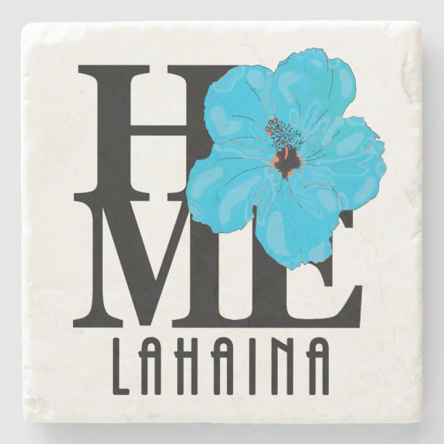 Posavasos De Piedra HOME Lahaina Blue Hibiscus (Anverso)