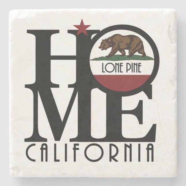 Posavasos De Piedra HOME Lone Pine California (Anverso)