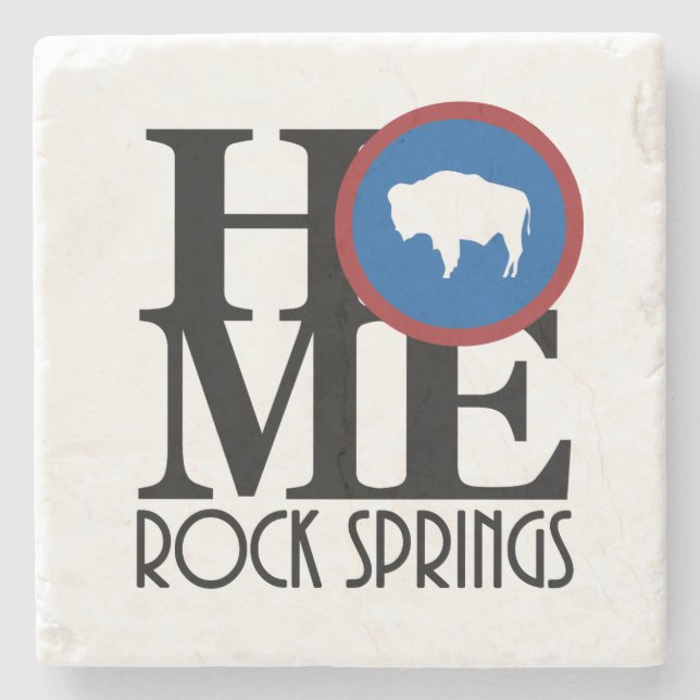 Posavasos De Piedra HOME Rock Springs WY (Anverso)