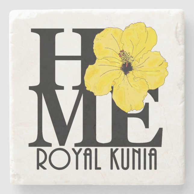Posavasos De Piedra HOME Royal Kunia Yellow Hibiscus (Anverso)