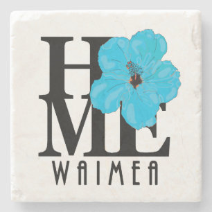 Posavasos De Piedra HOME Wiamea Blue Hibiscus
