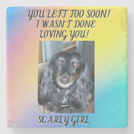 Posavasos De Piedra Homenaje a su querido bebé 4 Memorial 1 Foto