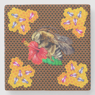 Posavasos De Piedra Honeycomb Bee Garden