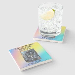 Posavasos De Piedra Honrando a tu querido Fur Baby Memorial 1 Foto