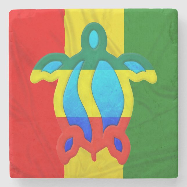 Posavasos De Piedra Honu jamaicano (Anverso)