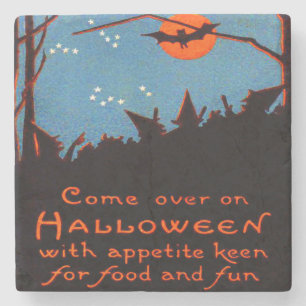 Posavasos De Piedra Hora de brujas nocturna de la luna llena