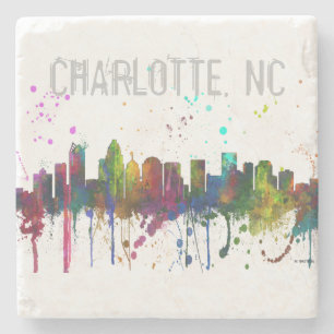 POSAVASOS DE PIEDRA HORIZONTE DE CHARLOTTE, CAROLINA DEL NORTE