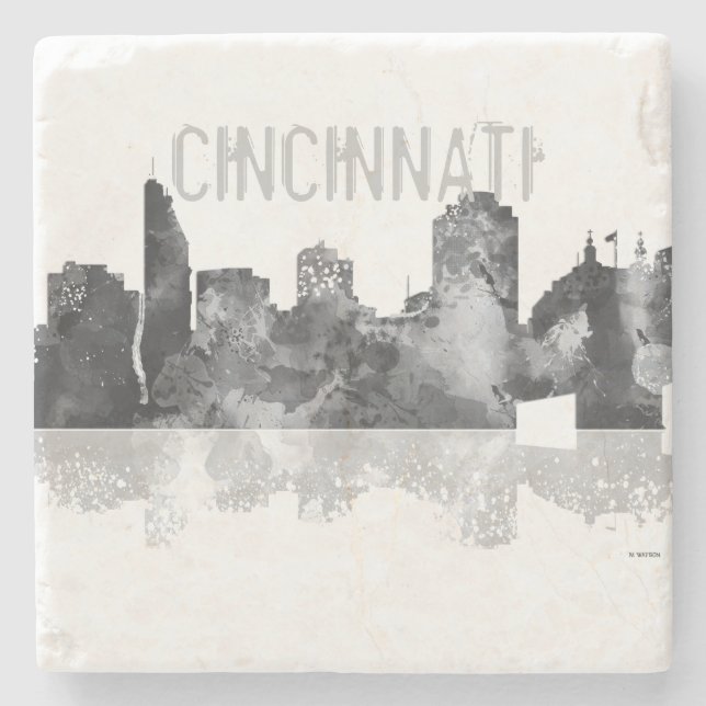 Posavasos De Piedra Horizonte de Cincinnati, Ohio (Anverso)