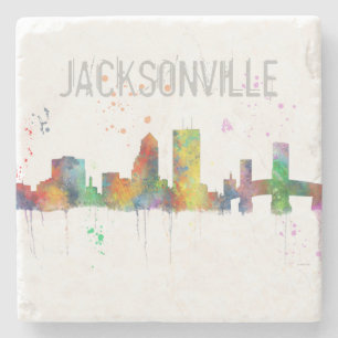 POSAVASOS DE PIEDRA HORIZONTE DE JACKSONVILLE, LA FLORIDA