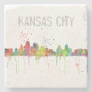 POSAVASOS DE PIEDRA HORIZONTE DE KANSAS CITY, MISSOURI