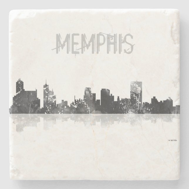 POSAVASOS DE PIEDRA HORIZONTE DE MEMPHIS, TENNESSEE (Anverso)