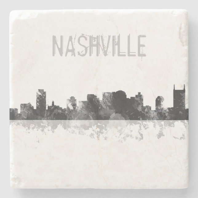 POSAVASOS DE PIEDRA HORIZONTE DE NASHVILLE, TENNESSEE (Anverso)