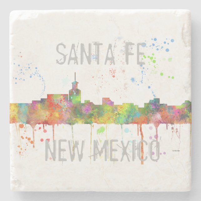 POSAVASOS DE PIEDRA HORIZONTE DE SANTA FE, NEW MÉXICO (Anverso)