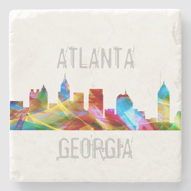 POSAVASOS DE PIEDRA HORIZONTE VIBRANCE DE ATLANTA GEORGIA - (Anverso)