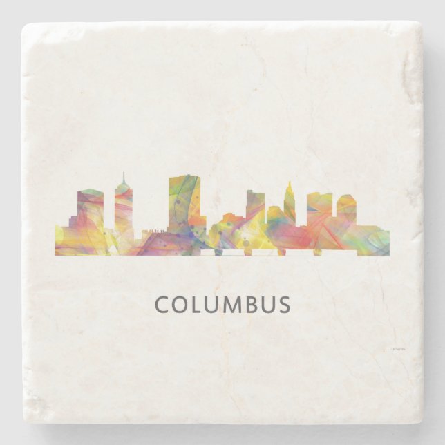 POSAVASOS DE PIEDRA HORIZONTE WB1 DE COLUMBUS, OHIO - (Anverso)
