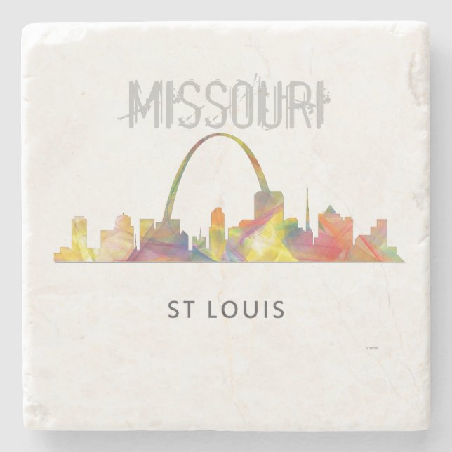 POSAVASOS DE PIEDRA HORIZONTE WB1 DE ST. LOUIS, MISSOURI - (Anverso)