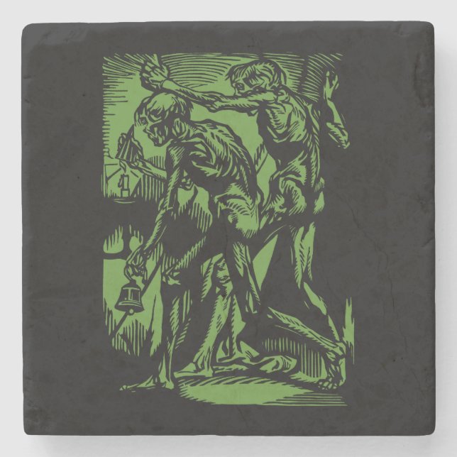 Posavasos De Piedra Horrores desconocidos de mineros muertos en Hallow (Anverso)