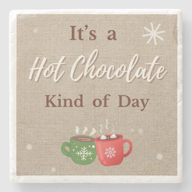 Posavasos De Piedra Hot Chocolate Kind of Day Cocoa Mugs (Anverso)