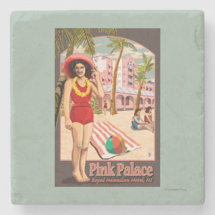 Posavasos De Piedra Hotel hawaiano real en Hawaii