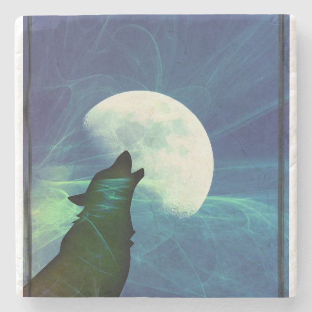 Posavasos De Piedra Howling Moon (Anverso)