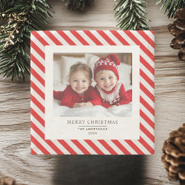 Posavasos De Piedra "Huelga roja con foto Feliz Navidad y nombre