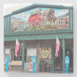 Posavasos De Piedra Huerta de Mercier, Ridge azul, Georgia, manzanas,