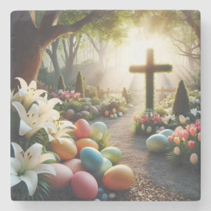 Posavasos De Piedra Huevo cruzado/de Pascua/Lilly