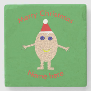 Posavasos De Piedra Huevo de Navidades divertidos
