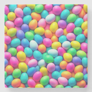 Posavasos De Piedra Huevo de Pascua/Primavera de colores vivos