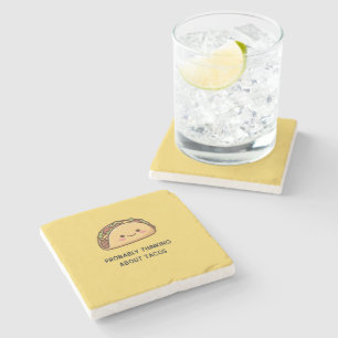 Posavasos De Piedra Humor Calidez Energía Amante de los Tacos Alegre D