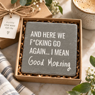 Posavasos De Piedra Humor matutino divertido cita de café sarcástica g
