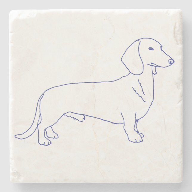 Posavasos De Piedra Hunderasse Dackel (Anverso)