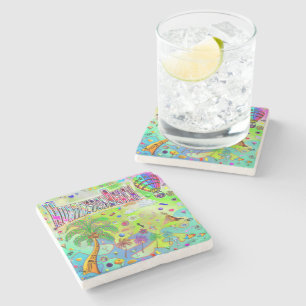 Posavasos De Piedra Huntington Beach Melodía Atemporal Coaster