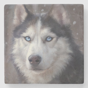 Posavasos De Piedra Husky Siberian