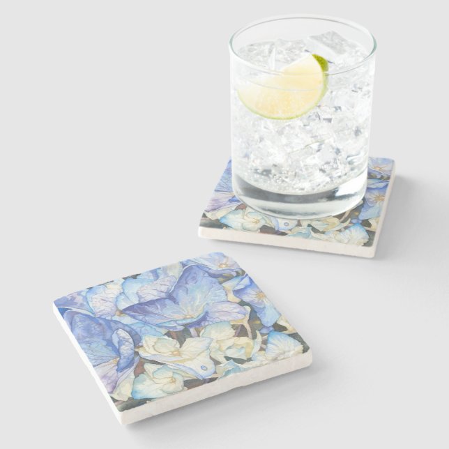 Posavasos De Piedra Hydrangea Stone Coaster (Lateral)