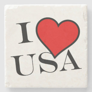Posavasos De Piedra I Heart USA bk coastercn