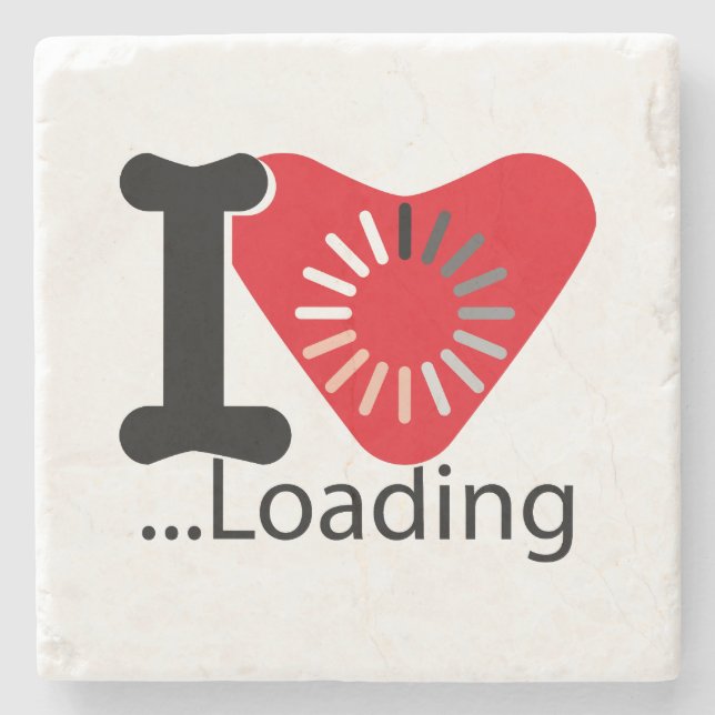 POSAVASOS DE PIEDRA I LOADING HEART BY MASANSER PIXELAT (Anverso)