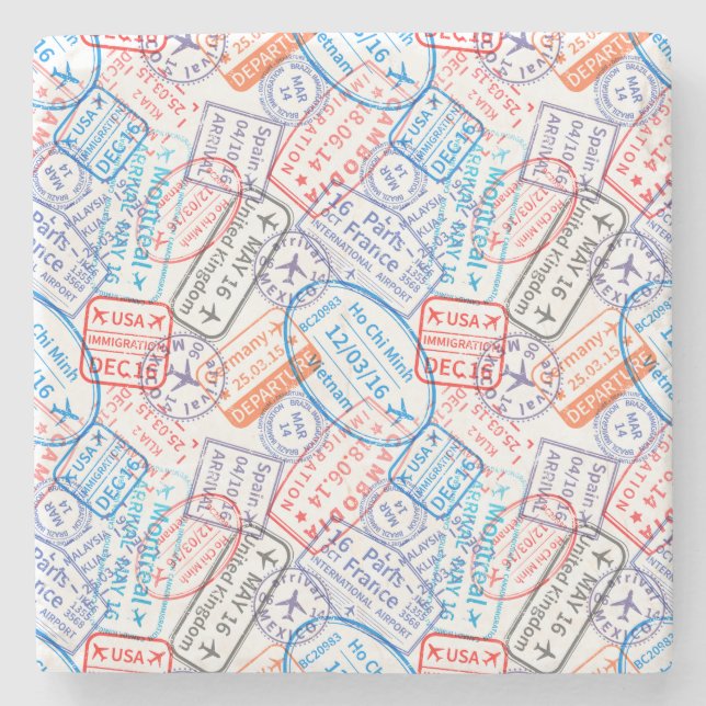 Posavasos De Piedra Icono de viaje (Anverso)